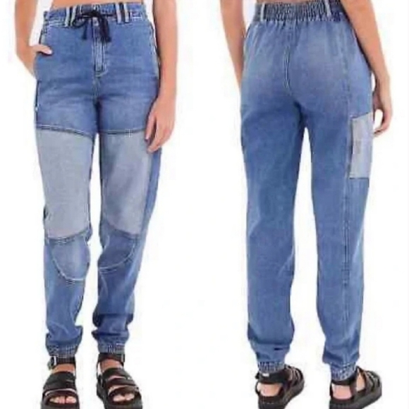 Urban Outfitters Jean Patchwork‎ Joggers - Picture 1 of 6